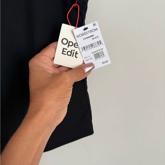 NWT Open Edit Black Bodysuit High Neck Sleeveless - Picture 6 of 6